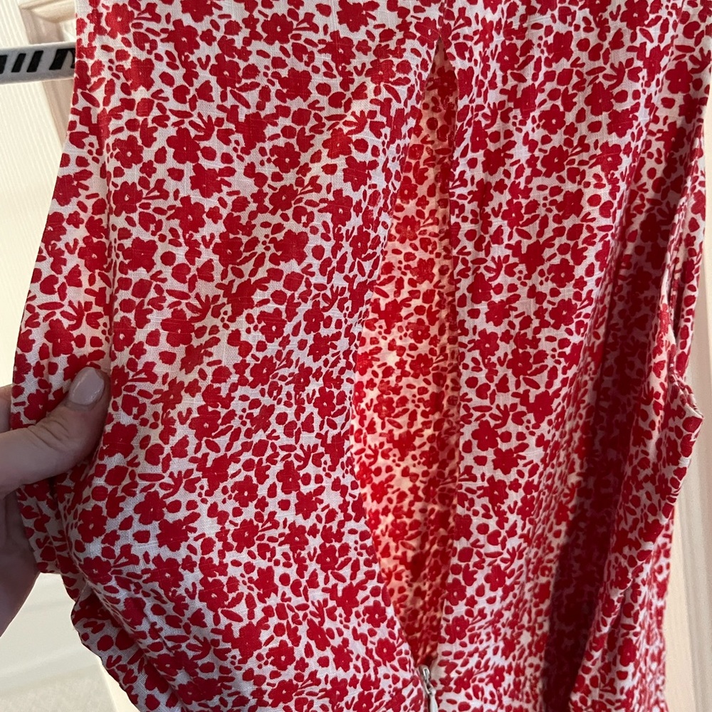 Boat neck Anthropologie tie back romper size S - Picture 4 of 5